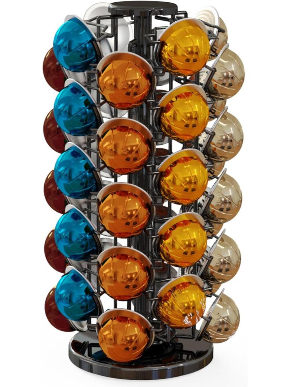 Coffee Pods Holder Organizer, 360 Degrees Revolving Pod Carousel Compatible for - Picture 1 of 9